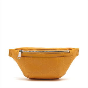 Gucci GG Embossed Leather Body Bag Yellow